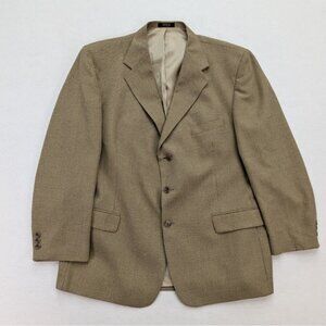Hardwick Clothes Vintage Men's Blazer Jacket Sport Coat Size 46R Beige Plaid